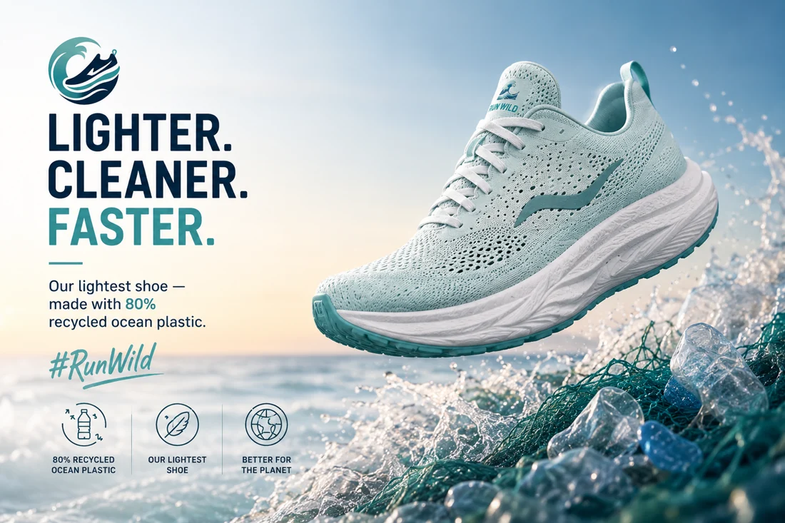 Tide One — running shoe made from recycled ocean plastic